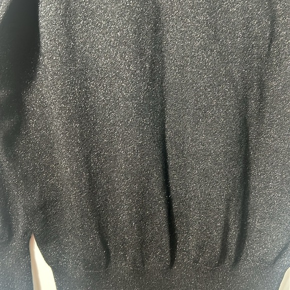 JACOB SEQUINNED GLITTERY KNIT SWEATER V NECK BLACK INSIZE M/L - Picture 4 of 9